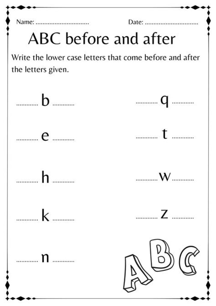 Letters before E