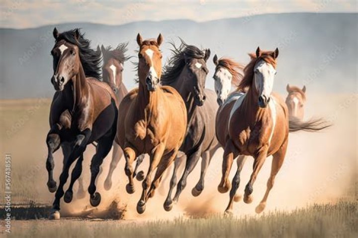 Mad galloping of horses