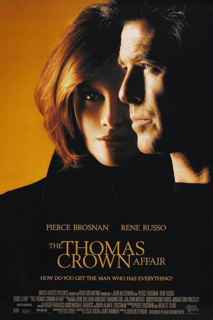 Rene Russo's costar in the 1999 romantic thriller The Thomas Crown Affair: 2 wds.