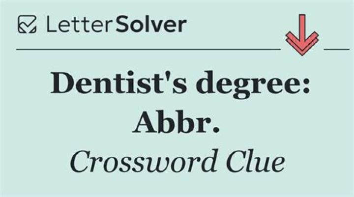 Tooth specialist's degree: Abbr.